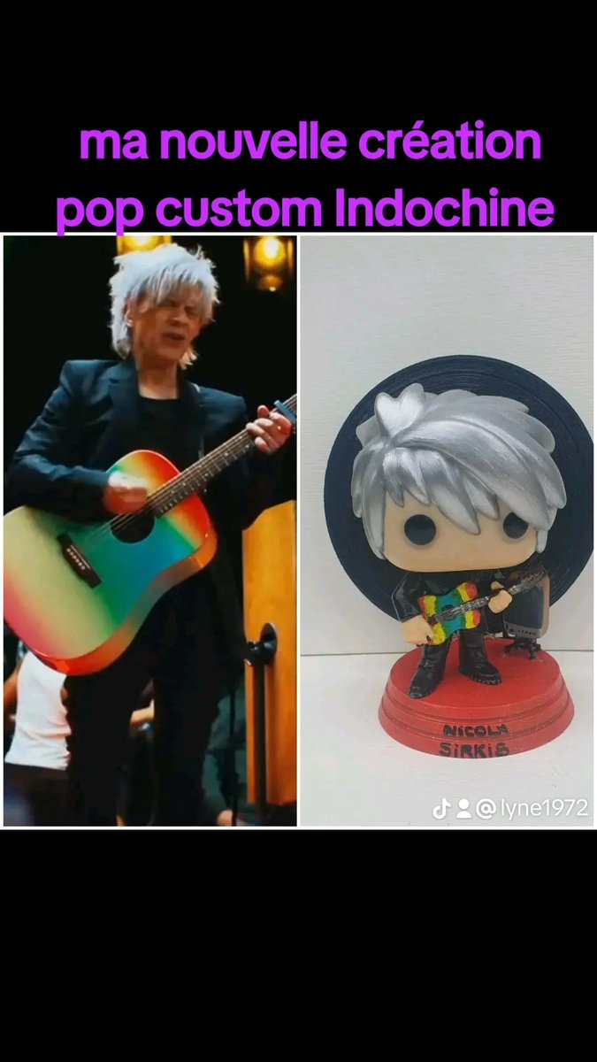 Nouvelle création pop custom Nicola Sirkis Indochine 
#indochine