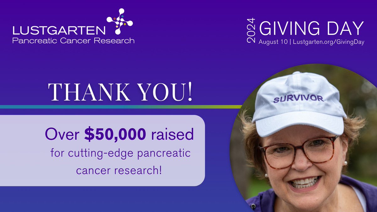 lustgartenfdn's tweet photo. Thanks to your generosity, we not only reached but exceeded our goal, propelling life-saving pancreatic cancer research forward and bringing hope to patients and families. π #ProgressIsParamount https://t.co/FFYfcOh6EH