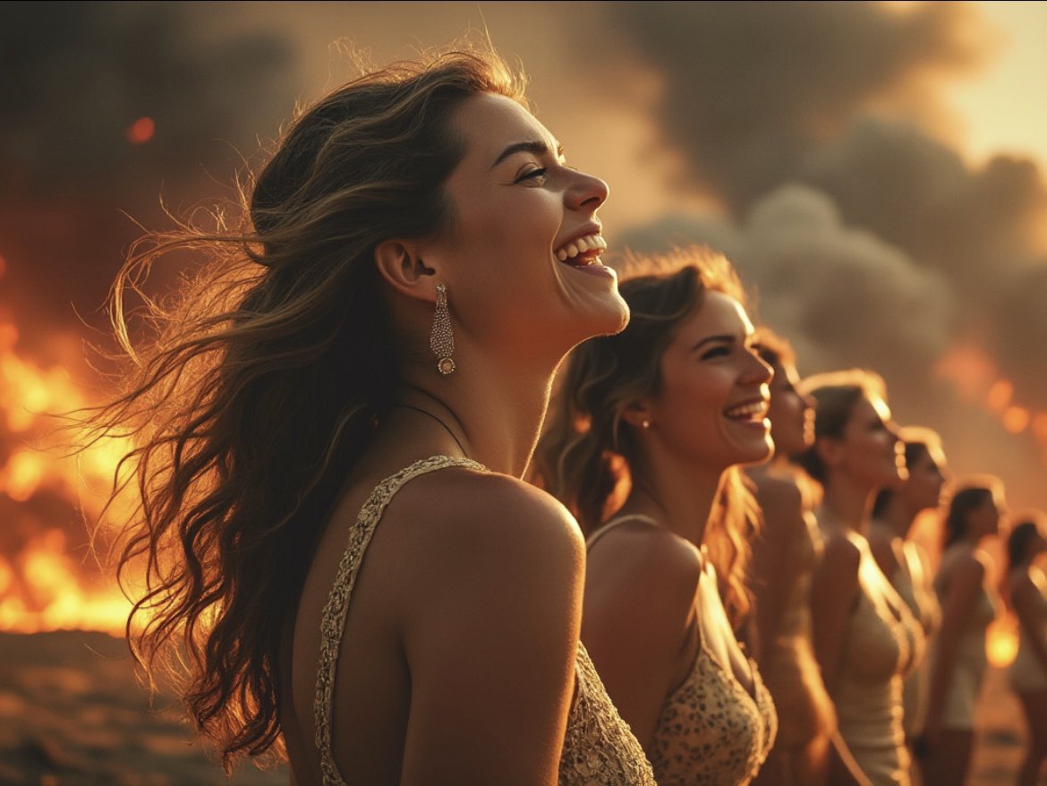 wilderpatriot's tweet photo. White liberal women watching as the country goes down in flames https://t.co/g3RpZxFMvj