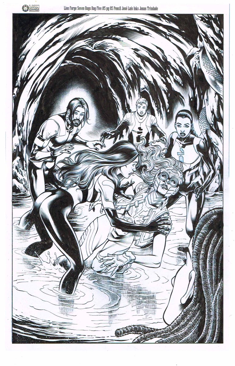 Jonasinker's tweet image. TBT from Catalyst Prime Seven Days writed by supertalented @GailSimone penciled by amazing José Luís inks by me, i miss this days great times on @lionforge