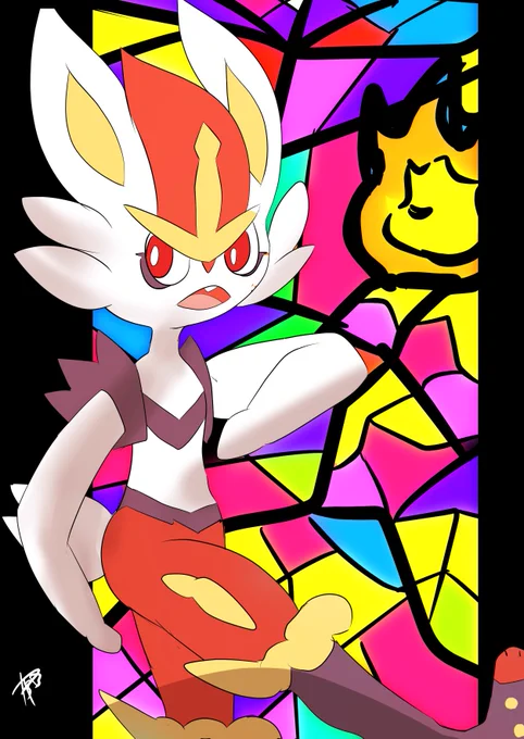 #エースバーンの日 過去絵再掲!!エスバは描くの難しい!!もっと描かないと! 