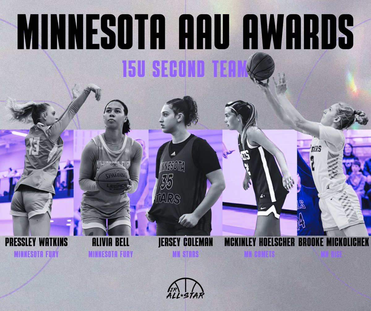 Minnesota Jr. All-Star GBB (@jrallstarmn) on Twitter photo Here’s your Minnesota AAU 15U 𝗦𝗘𝗖𝗢𝗡𝗗 𝗧𝗘𝗔𝗠! 👏
jrallstar.com/2024/08/mn-aau…
<a href="/WatkinsPressley/">Pressley Watkins</a> <a href="/AliviaBell22/">Liv Bell</a> <a href="/JerseyColeman/">Jersey Coleman</a> <a href="/McKinleyH27/">McKinley Hoelscher</a> <a href="/MinnesotaFury/">Minnesota Fury AAU</a> <a href="/MinnesotaStars/">Minnesota Stars AAU</a> <a href="/MNCometsGirls/">MN Comets Girls</a> <a href="/MNRiseGirls/">𝐌𝐍 𝐑𝐈𝐒𝐄 𝐆𝐢𝐫𝐥𝐬 𝐁𝐚𝐬𝐤𝐞𝐭𝐛𝐚𝐥𝐥</a> Here’s your Minnesota AAU 15U 𝗦𝗘𝗖𝗢𝗡𝗗 𝗧𝗘𝗔𝗠! 👏
jrallstar.com/2024/08/mn-aau…
<a href="/WatkinsPressley/">Pressley Watkins</a> <a href="/AliviaBell22/">Liv Bell</a> <a href="/JerseyColeman/">Jersey Coleman</a> <a href="/McKinleyH27/">McKinley Hoelscher</a> <a href="/MinnesotaFury/">Minnesota Fury AAU</a> <a href="/MinnesotaStars/">Minnesota Stars AAU</a> <a href="/MNCometsGirls/">MN Comets Girls</a> <a href="/MNRiseGirls/">𝐌𝐍 𝐑𝐈𝐒𝐄 𝐆𝐢𝐫𝐥𝐬 𝐁𝐚𝐬𝐤𝐞𝐭𝐛𝐚𝐥𝐥</a>