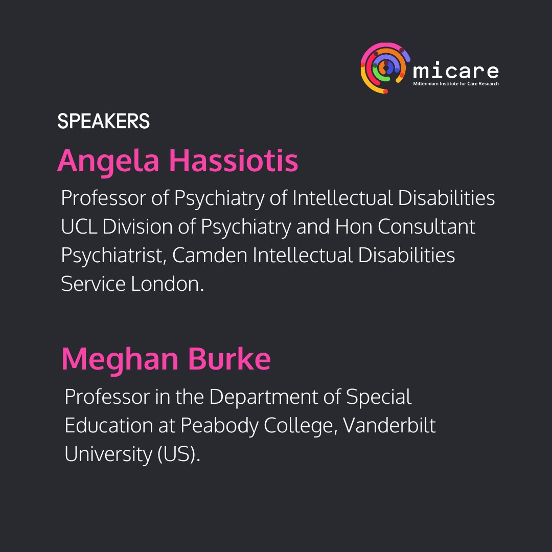 PulySAU's tweet photo. For the well-being of people with IDD! 
Together with @likahassiotis, Meghan Burke, and @Tenoria, we'll be hosting a webinar from @micare_chile to discuss experiences in Chile, the UK, and the USA. Registration link: https://t.co/Cp9QpF3xai https://t.co/umJlCLzL8A