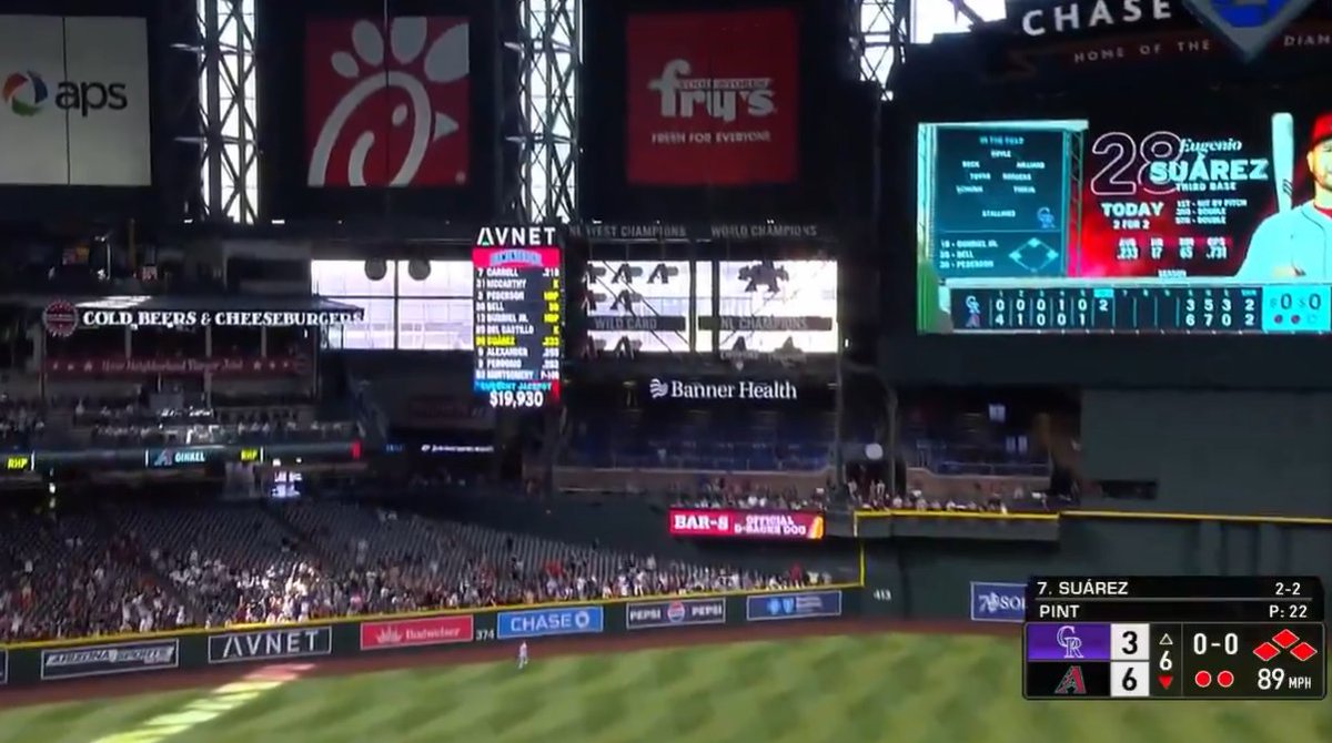 Pads1818's tweet photo. Just a reminder this fanbase is averaging an attendance of only 27,700 fans per game

Their team just got to the World Series last season and they are 15 games over .500 right now

Padres are averaging 40,700 attendance per game https://t.co/6DQ6l3Cd37