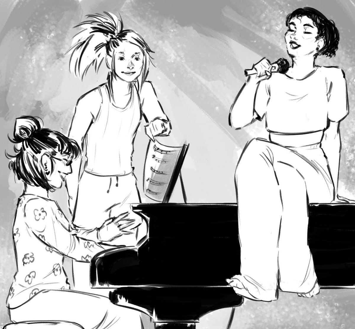 OC art! Penelope, [Nobody], and Circe going from left to right 
#ocartist #sketch