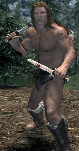 YTMagicalMike's tweet photo. Making dents in my #Skyrim animation setup. Managed to get a ton of OAR conditional stuff working; here's Imperium and Elden Rim Axes idling with heavy armor checks.
And dual wielding daggers in and out of combat using Imperium's set too! https://t.co/SbHAPNgpLe