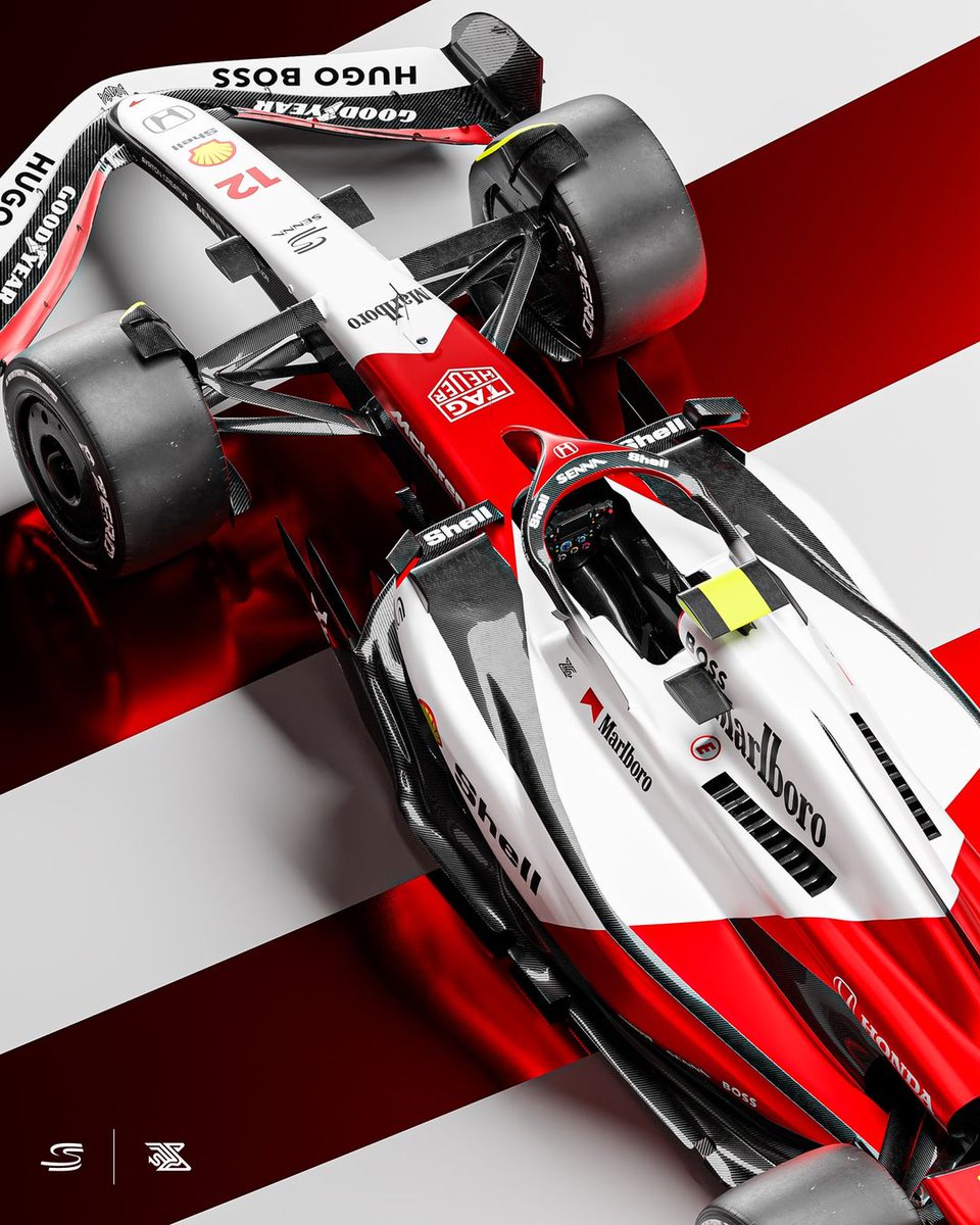 McLarenTeamFan's tweet photo. A Marlboro livery concept themed to the regs nowadays. ⚪🔴🇧🇷

#Senna https://t.co/tmzkemqtmH