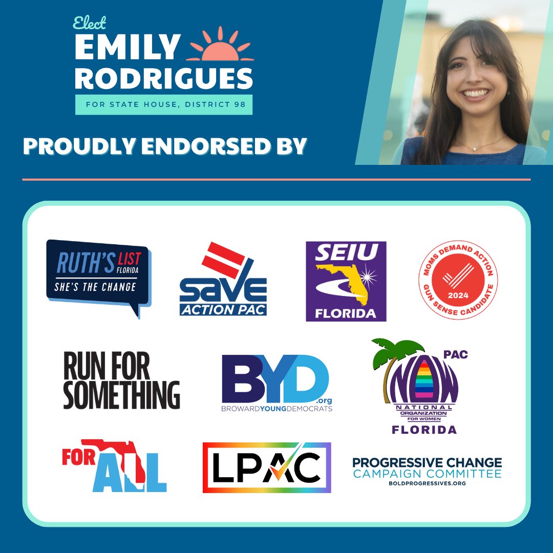 I’m so proud to share the votes of confidence I’ve received received along the campaign trail – including those of prominent Democratic, progressive, women and youth-centered organizations, as well as several elected Florida Democrats.