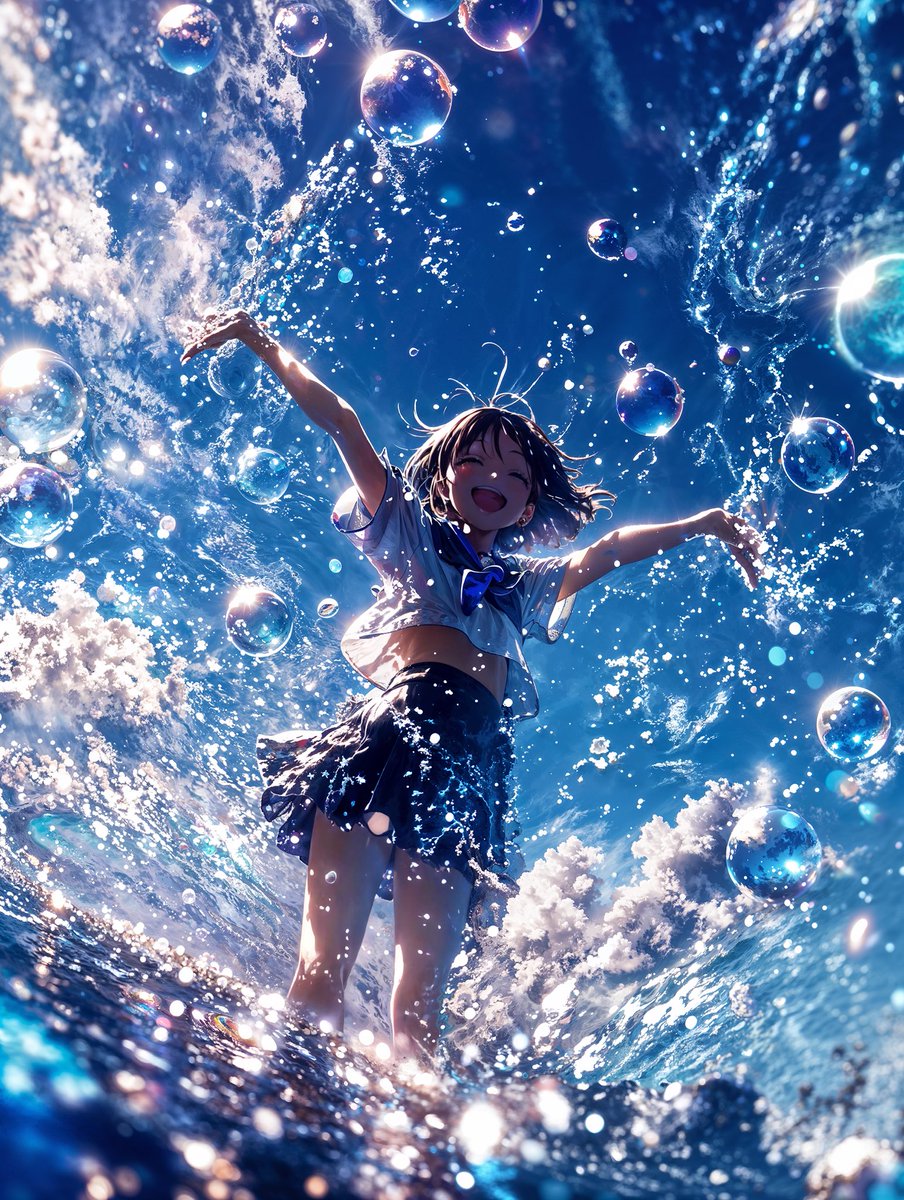 FantasistaAI's tweet photo. 夏の戯れ https://t.co/TNx5gkTM4H