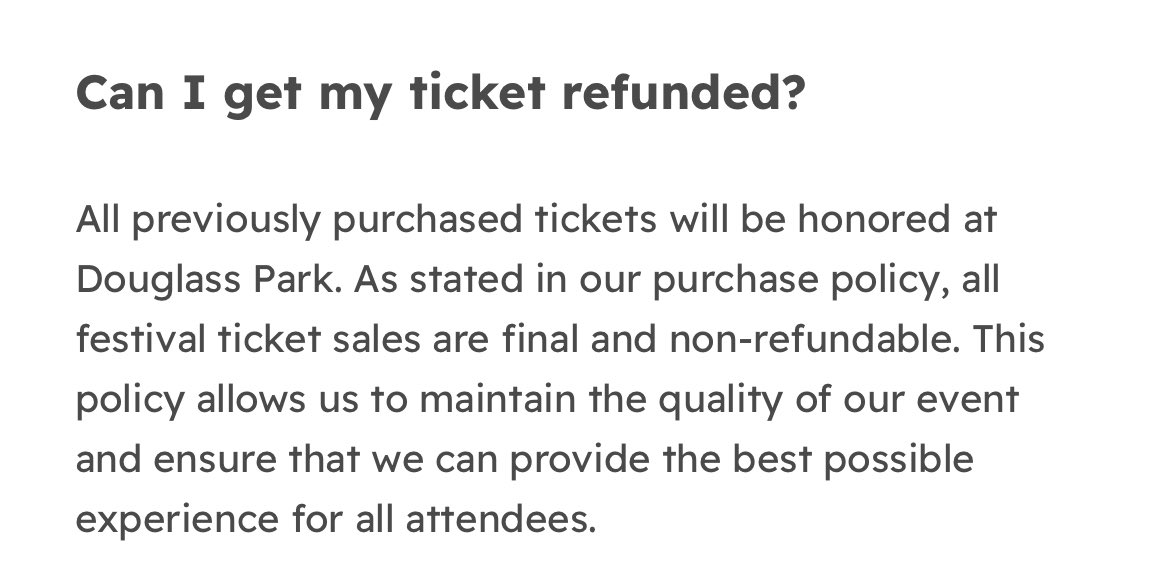 dheaver's tweet photo. @RiotFest This bs @RiotFest and you know it is. I can’t wait for your shitty attempt at a snarky reply for what you know is completely screwing people over, especially since you offered refunds to the first venue change. https://t.co/GQfrvp3elX
