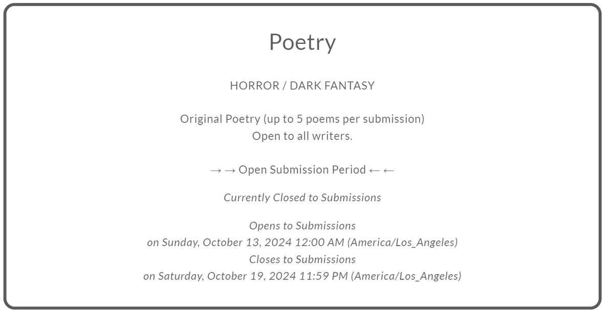 NightmareMag's tweet photo. Hey, spooky poets -- what are you doing in October??? https://t.co/YZTwBHfoxs