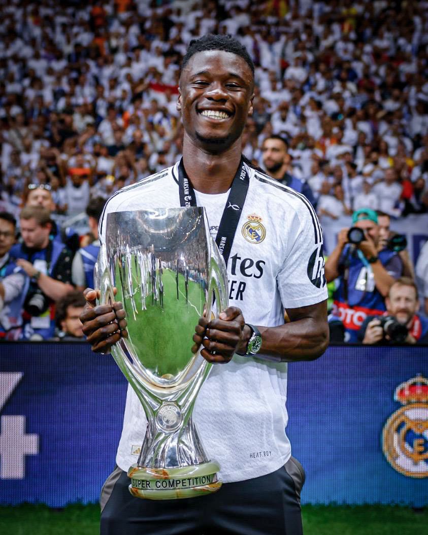 Camavinga's tweet image. Super Cup Champions 🫡🤍