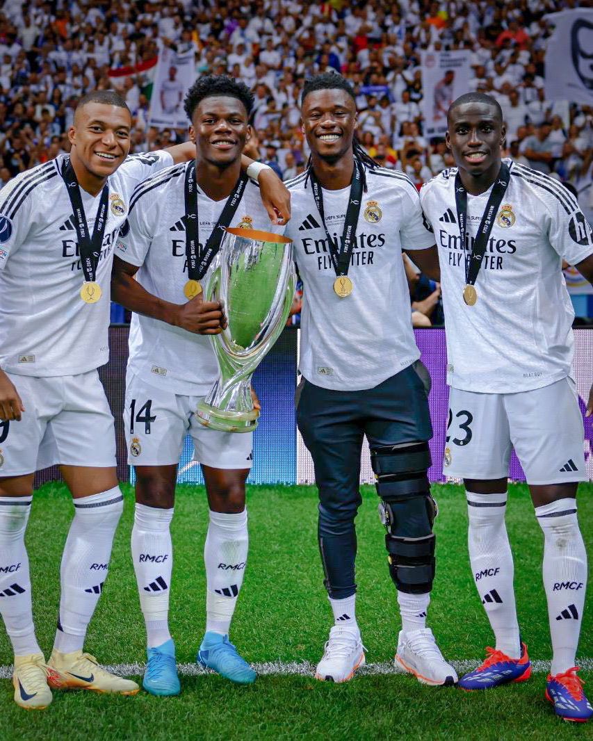 Camavinga's tweet image. Super Cup Champions 🫡🤍