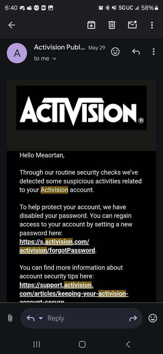 Meaortan's tweet photo. @Activision @ATVIAssist I have put in multiple requests on your website for hacked account recovery, ban appeals and keep getting denied. My account was hacked May 1st. As you can see I last played a month before that. I've spent hundreds and have a bunch of useless games now. https://t.co/q2kczY8kyO