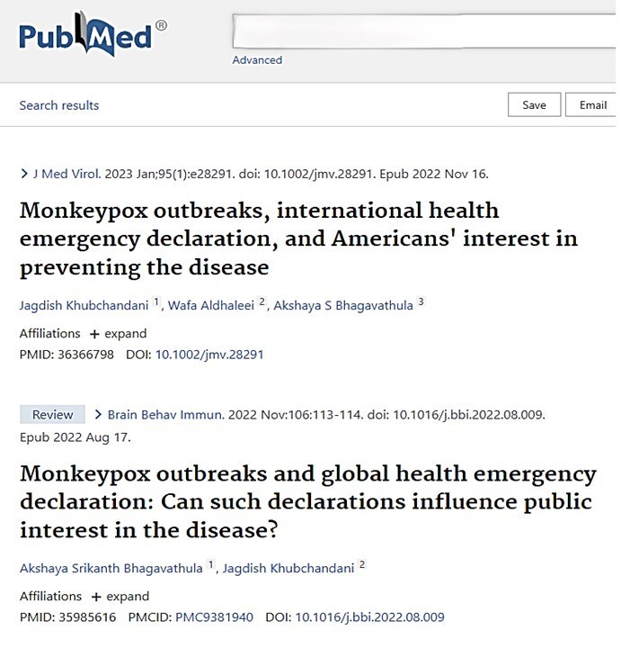 Jagdish Khubchandani🇺🇲 (@thejagdish) on Twitter photo As the <a href="/WHO/">World Health Organization (WHO)</a> just declared a global health emergency for #monkeypox, here is our research from last year with <a href="/prof_epi/">Akshaya Bhagavathula</a> , @WAldhaleei & @aks_us #Mpox #health🔽 As the <a href="/WHO/">World Health Organization (WHO)</a> just declared a global health emergency for #monkeypox, here is our research from last year with <a href="/prof_epi/">Akshaya Bhagavathula</a> , @WAldhaleei & @aks_us #Mpox #health🔽