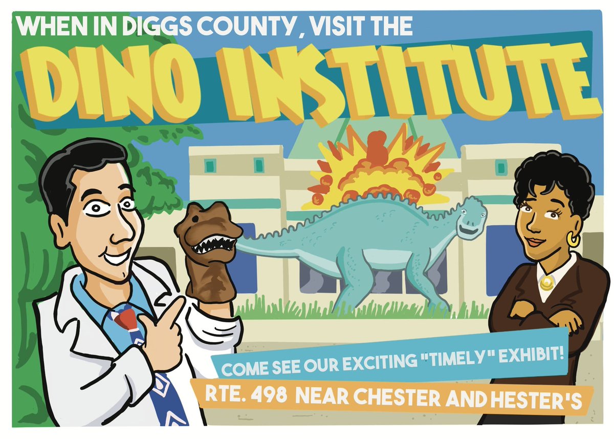BBindman's tweet image. I&apos;ve been prepped for extinction for awhile 😞 A reminder that my Dinoland and Dino Institute prints are in stock in my E.t.s.y. store. 

etsy.com/shop/bindmanart