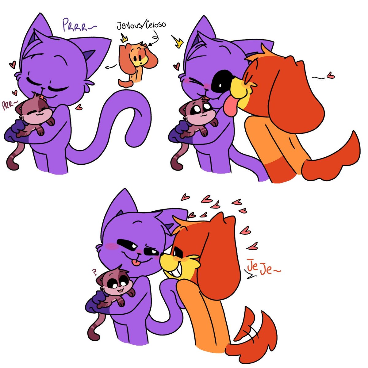 aag27x's tweet photo. mini comic dogday jealous/celoso XD #dogday #catnap #kittyeclipse #SmilingCritters #fanchild #daynap https://t.co/F5jh4llC4K