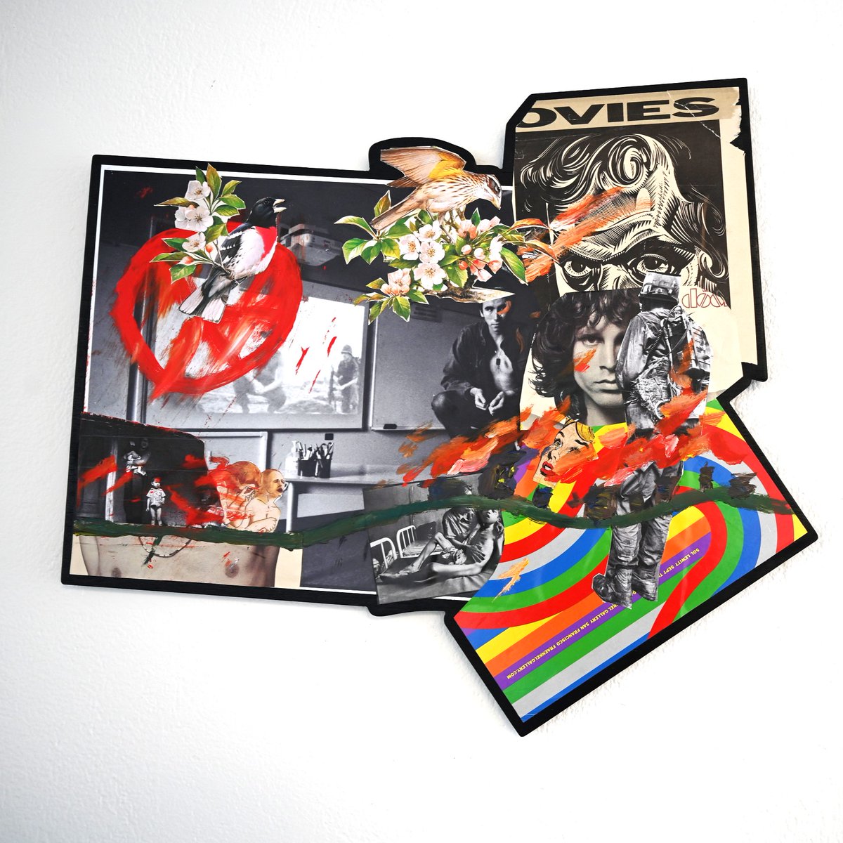 Robertson uses film, acrylic, magazine clippings, and a scene from the movie 'Apocalypse Now' to create a compelling, eye-catching self-portrait, coming to terms with the world’s deep past and violent future.

👀 '20 Under 20' exhibition is ON VIEW thru Aug 31 ⏳