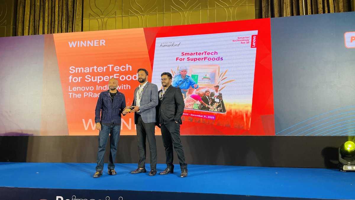 Emily_J_Ketchen's tweet photo. I'm thrilled to share that @Lenovo's #WorkForHumankind initiative in India won Gold at the SABRE Awards South Asia 2024 in the Employee and Workforce Engagement category!

My heartfelt congratulations go to the @Lenovo_in team, our IDG WW comms team and our partners at The PRactice. This project encompassed over 1,600 hours of volunteering across Lenovo employees, students, and the local community in Kanthalloor as we sought to give farmers access and training on technology to help revitalize the millet industry.

Read more about the initiative here: https://t.co/Zg4Y09Z2G0
