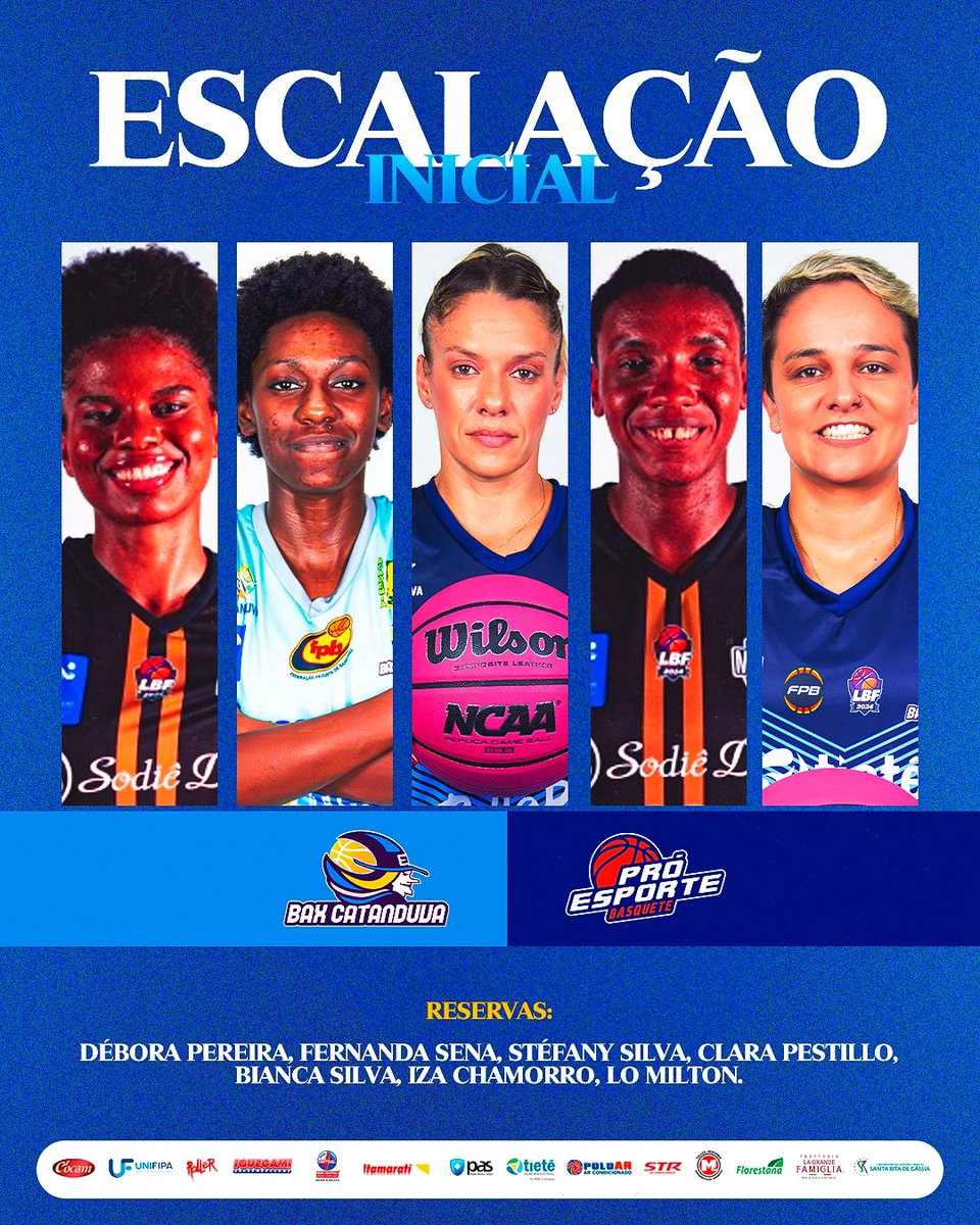 As 5️⃣ inicias para a estreia!💙💪🏽

🎨: Guilherme Ribeiiro

#BasqueteFeminino
#BasqueteCatanduva
#WomensBasketball
#BAXCatanduva
#Basketball
