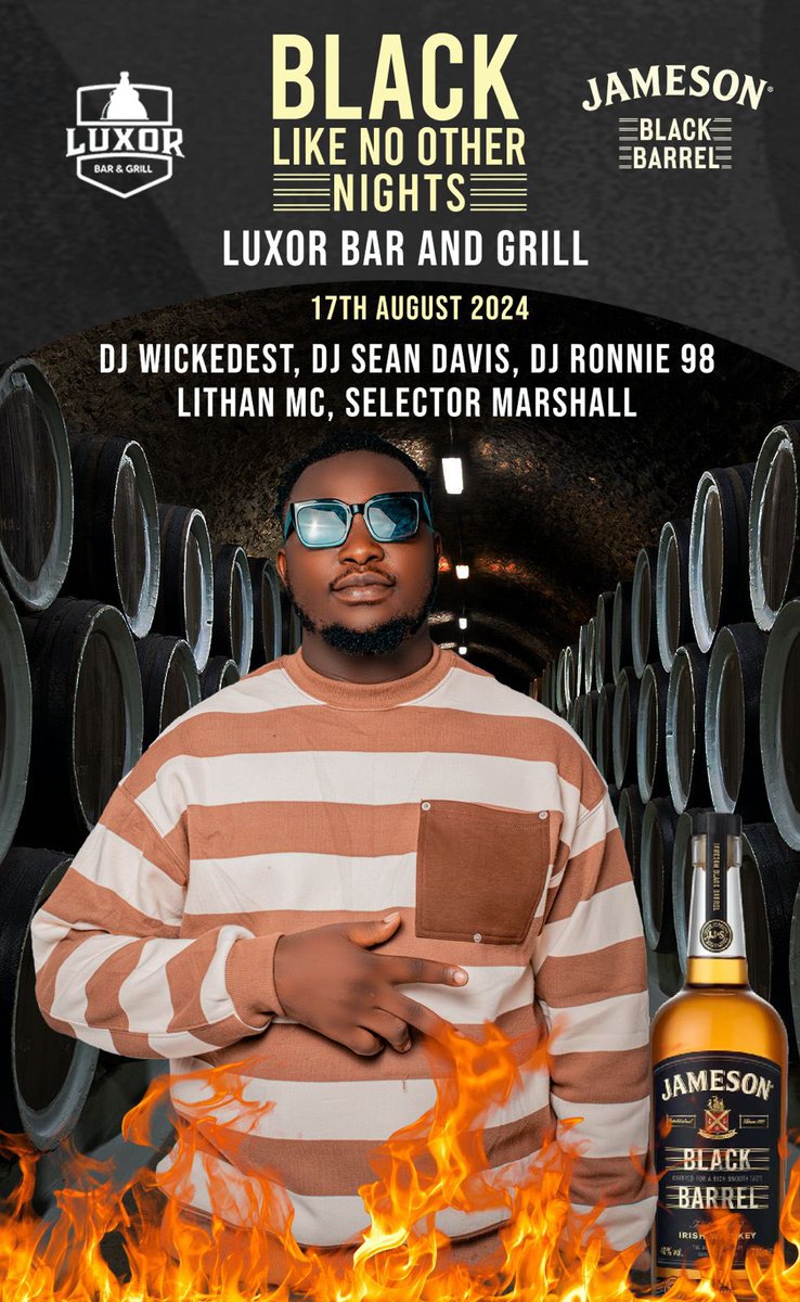 DjRonnie98's tweet photo. This Saturday at @LuxorBarMbra 🔥🔥   #mustbeajameson https://t.co/r0RVsM3by1