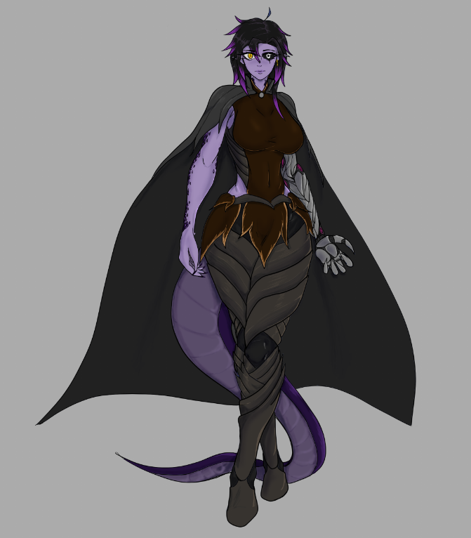 Shy_lies's tweet photo. My snake lady OC Indica. I think this is my best work to date. https://t.co/zsQbZgIlNU