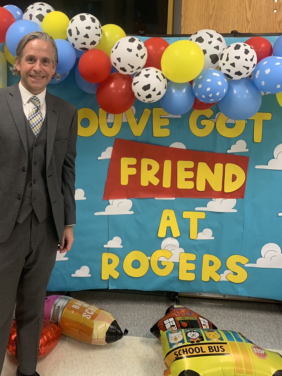 Could not be a better sign for <a href="/RogersElem/">Rogers Elementary School</a> and <a href="/Principal_RES/">Patrick R. Keenoy, PhD</a>. 
Great Kindergarten Welcome. Didn’t get a picture of the bus full of incoming kindergarteners, but you can only imagine!  Great night to be a bear!
