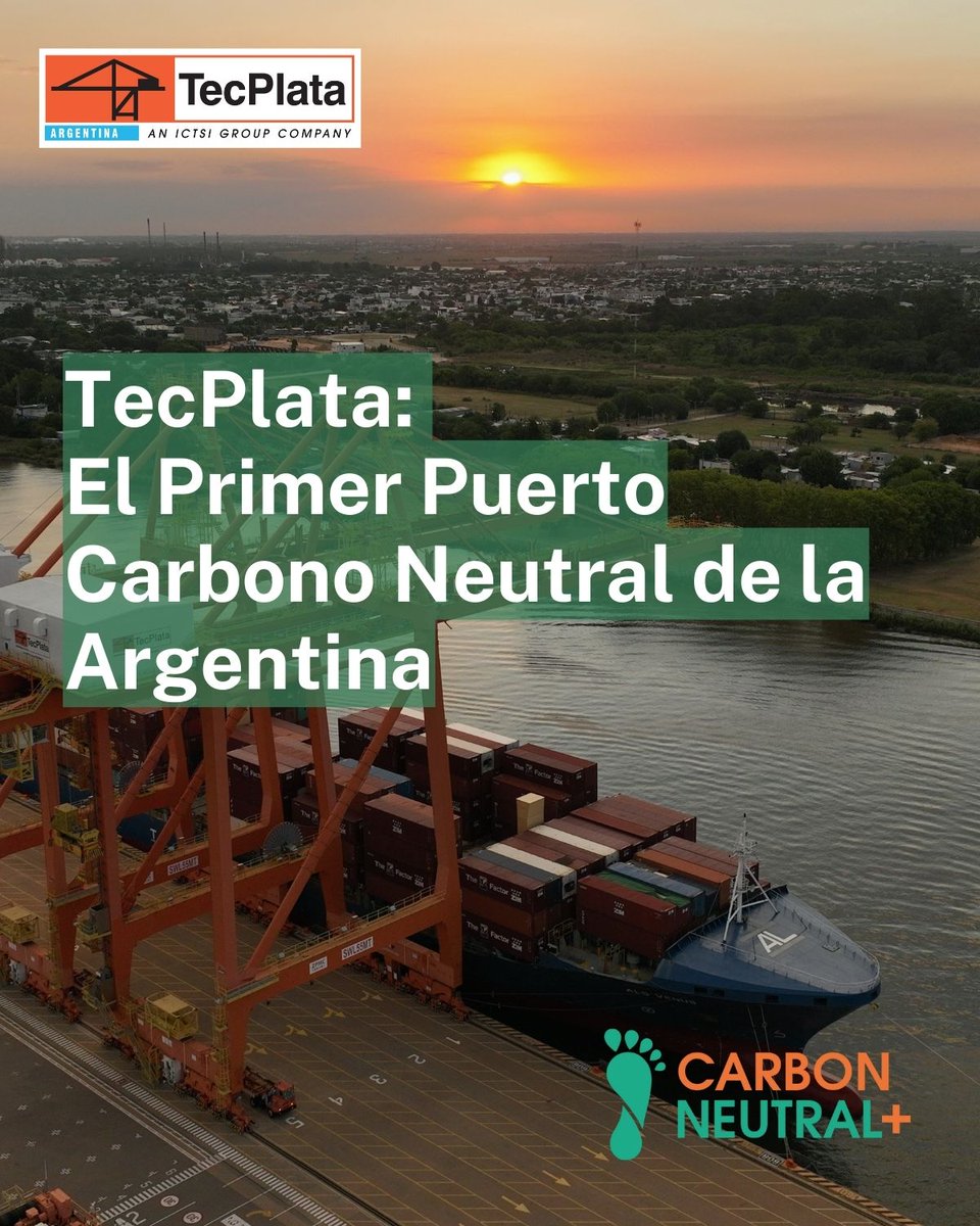 🌿 ¡ #TecPlata ha obtenido la certificación Carbono Neutral! 🌿

Somos el primer puerto en Argentina en alcanzar este logro, reafirmando nuestro compromiso con la sostenibilidad y la reducción de la huella de carbono