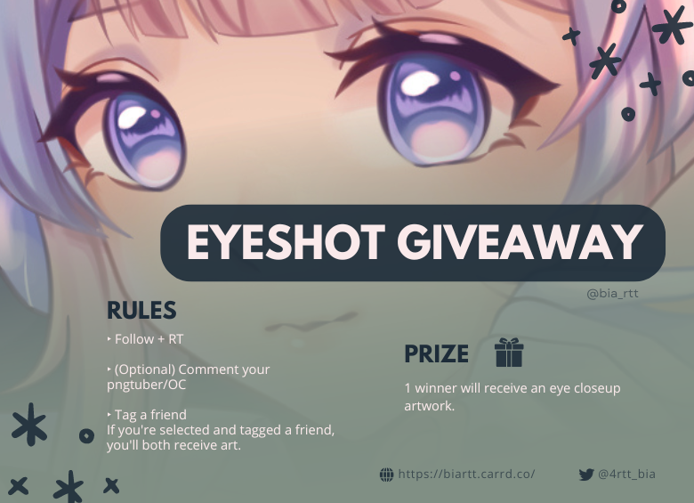 bia_rttt's tweet image. ₊˚✧ . EYE-CON GIVEAWAY! ₊˚ʚ 🌱

to enter:
‣ follow + rt
‣ tag a V-tuber friend for an extra entry. If you&apos;re selected and tagged a friend, you&apos;ll both receive art
‣ more info below

Good luck! 💚 #artwt #Vtuber #ENVtuber #eyeshotcommission