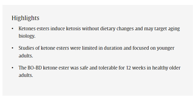 Agingdoc⭐David Barzilai🔔MD PhD MS MBA DipABLM🩺 (@agingdoc1) on Twitter photo Daily consumption of ketone ester, bis-octanoyl (R)-1,3-butanediol, is safe and tolerable in healthy older adults in a randomized, parallel arm, double-blind, placebo-controlled, pilot study
<a href="/BriannaStubbs/">Brianna Stubbs</a> <a href="/GeriSciDoc/">John Newman, MD, PhD</a> 
sciencedirect.com/science/articl… Daily consumption of ketone ester, bis-octanoyl (R)-1,3-butanediol, is safe and tolerable in healthy older adults in a randomized, parallel arm, double-blind, placebo-controlled, pilot study
<a href="/BriannaStubbs/">Brianna Stubbs</a> <a href="/GeriSciDoc/">John Newman, MD, PhD</a> 
sciencedirect.com/science/articl…