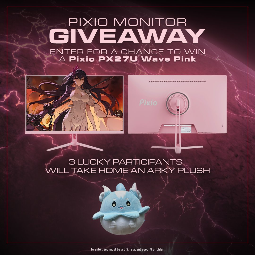 Epic7_Global's tweet photo. It's been so much fun planning Anime Impulse; we're giving away more cool stuff!
🗓️Event Dates: 8/14/2024 - 9/3/2024
Follow the instructions BELOW for your chance to win:
★ Pixio PX27U Wave Pink (1 winner ONLY)
★ 1 Arky Plush (3 winners ONLY)
To Enter:
♦ Follow @Epic7_Global and @PixioGaming on X
♦ Like and Share this post with #E7PixioGiveaway
♦ Tag 3 Friends
♦ Comment which Epic Seven Hero deserves to be on this epic monitor?
#EpicSeven #PixioGaming #Giveaway