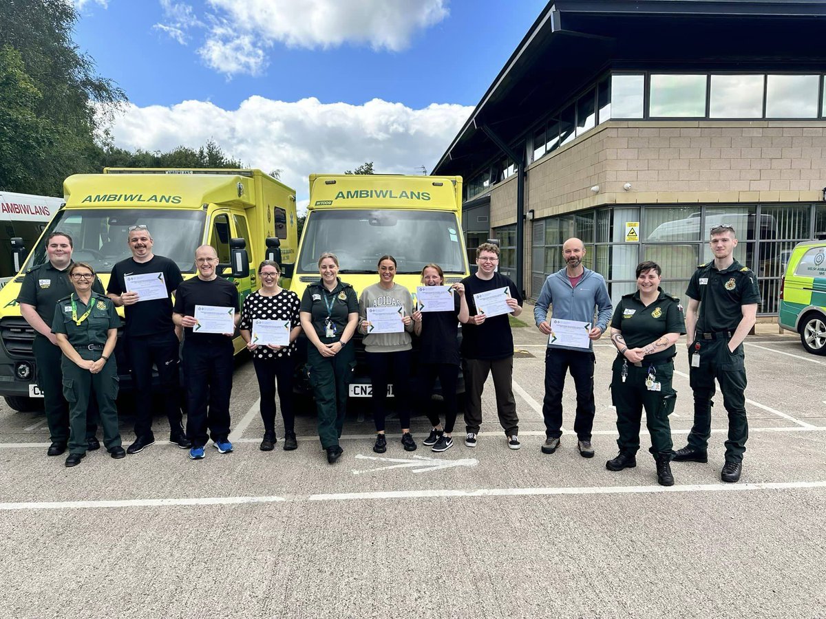 Congratulations and welcome to our latest new cohorts of @welshAmbulance Services University NHS Trust volunteers in Ceredigion and North Wales. Thank you for choosing to volunteer for us and your local communities #CFR #TeamWAST