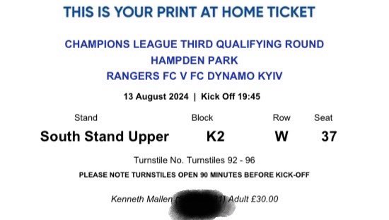deanmallen's tweet photo. @rangers_spare 2 tickets available for tonight. Together in south upper face value can be emailed over. https://t.co/elTgsYG7RN