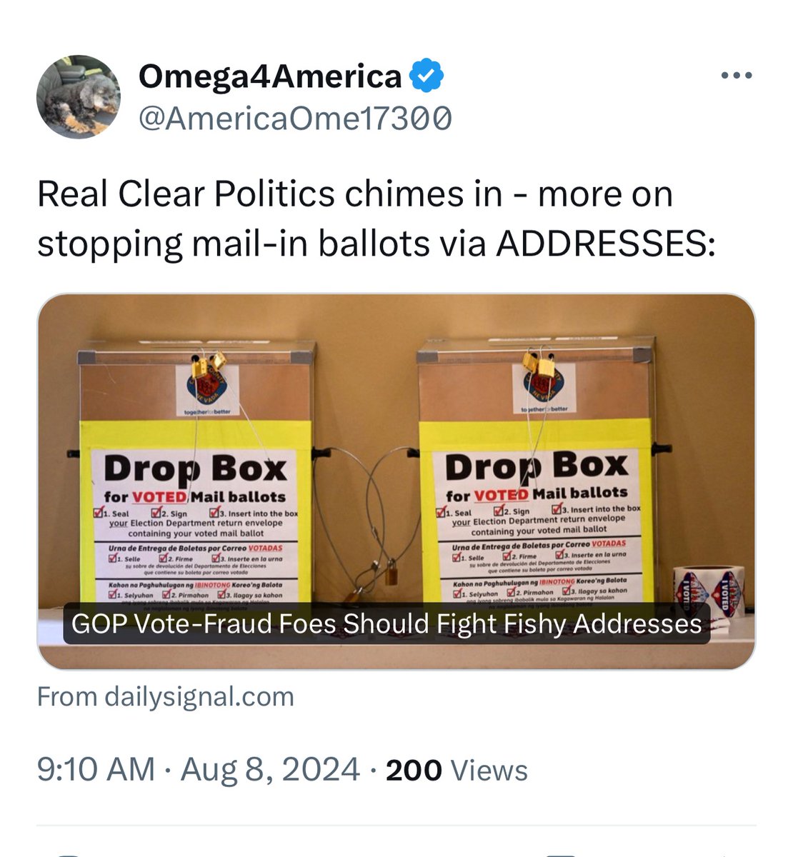TruthUnitesUs's tweet photo. Omega4America has now ID’ed
millions of fake addresses & voters‼️We must challenge the mailing of ALL mail-in ballots to fake addresses, state by state‼️🗳️⚖️🇺🇸🙏
@AmericaOme17300
#Fractal
#FractalTechnology
#QuantumTechnology
https://t.co/ZxVAmGjrTK
https://t.co/q9qbVFakCC
@TrueTheVote
@MarlyHornik
@C__Herridge
@DineshDSouza
@DailyCaller
@DailySignal
@TuckerCarlson
@montaga
@RichardGrenell
@IngrahamAngle
@DavidJHarrisJr
@JesseBWatters
@gatewaypundit
@zerohedge
@JohnStrandUSA
@laralogan
@GenFlynn
@onwardsocial
@realLizUSA
@DonaldJTrumpJr
@AGAndrewBailey
@AGTennessee
@LAGovJeffLandry
@LizMurrillforLA
@AmericaOme17300
@LaNativePatriot
@Perpetualmaniac
@ZeekArkham
@ConceptualJames
@MJTruthUltra
@barnes_law
@realDonaldTrump
@TrumpWarRoom
@TRUMP_ARMY_
@JamesOKeefeIII
@AmericaOme17300
@ScottPresler
@KenPaxtonTX
@julie_kelly2