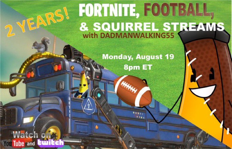 Join me and a few friends to celebrate the 2nd Anniversary of my first stream next Monday night at 8 PM Eastern.  <a href="/MDadmanwalking/">Mrs DadmanWalking</a>