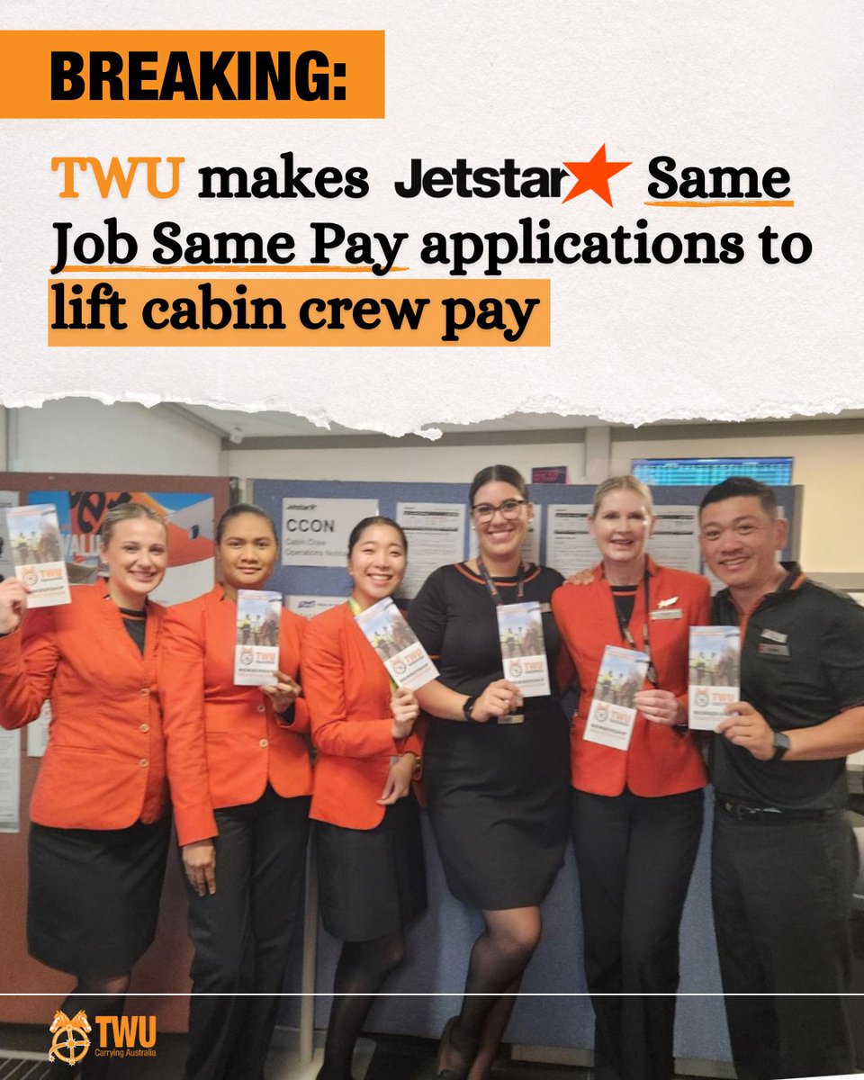Labour hire workers at Jetstar are paid thousands less than directly-hired workers.

We've applied to the FWC today using the Albanese government's same job same pay laws to change that.