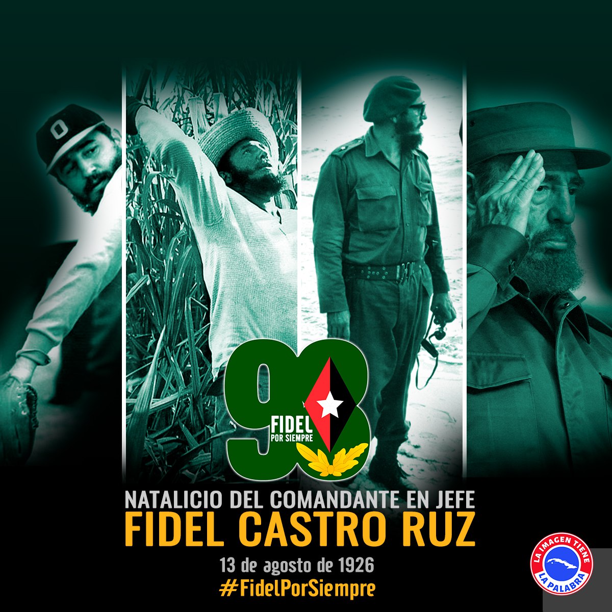 Para los millones de admiradores en 
🇨🇺 y el mundo de #FidelPorSiempre,él vive en cada uno de sus compatriotas, y está allí, en cualquier punto de la Isla, donde apareció una y otra vez para sembrar ideas，esperanzas, y escuchar a su pueblo.