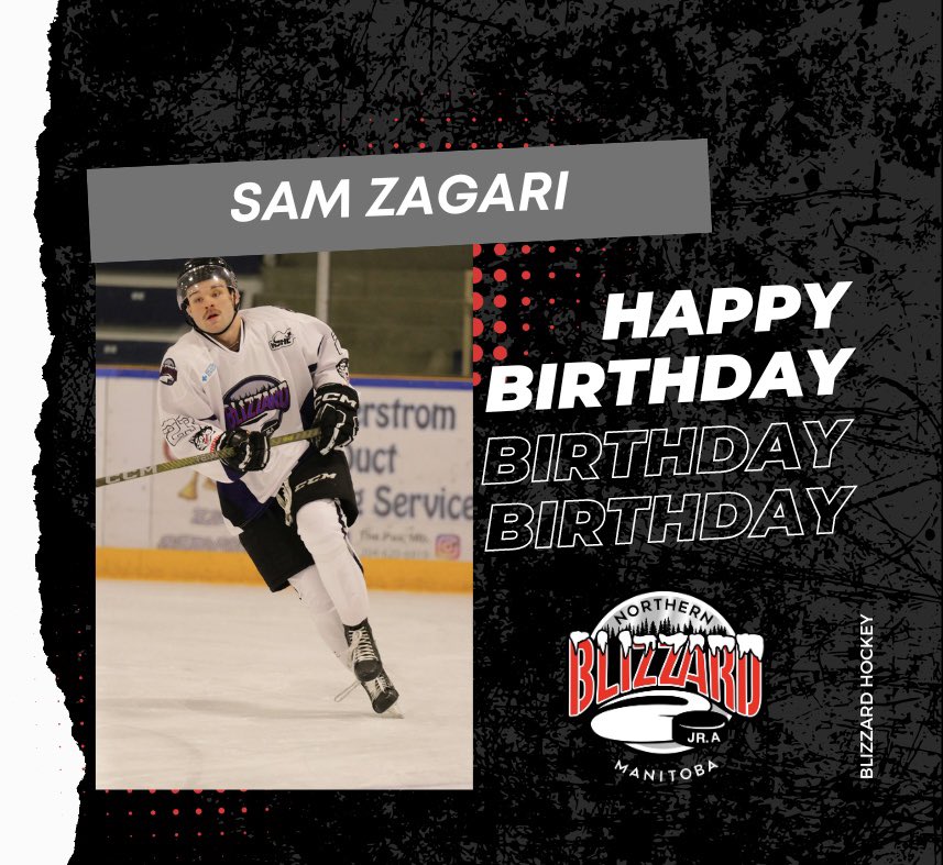 NorManBlizzJrA's tweet photo. Happy 20th Birthday to forward Sam Zagari!
#blizzardhockey #NorManBlizzard #tricommunity #mjhl https://t.co/ERpSt0CrZy