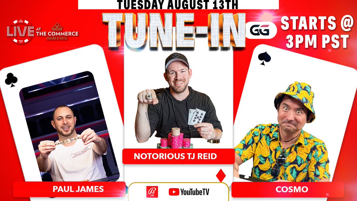 That settles it, tune in tomorrow with <a href="/tjreidpoker/">Terrance Reid</a> of <a href="/pokerorg/">Poker Org</a> in the house at live at the <a href="/CommerceCasino/">The Commerce Casino & Hotel</a> 

youtube.com/live/kaktLSWfh…