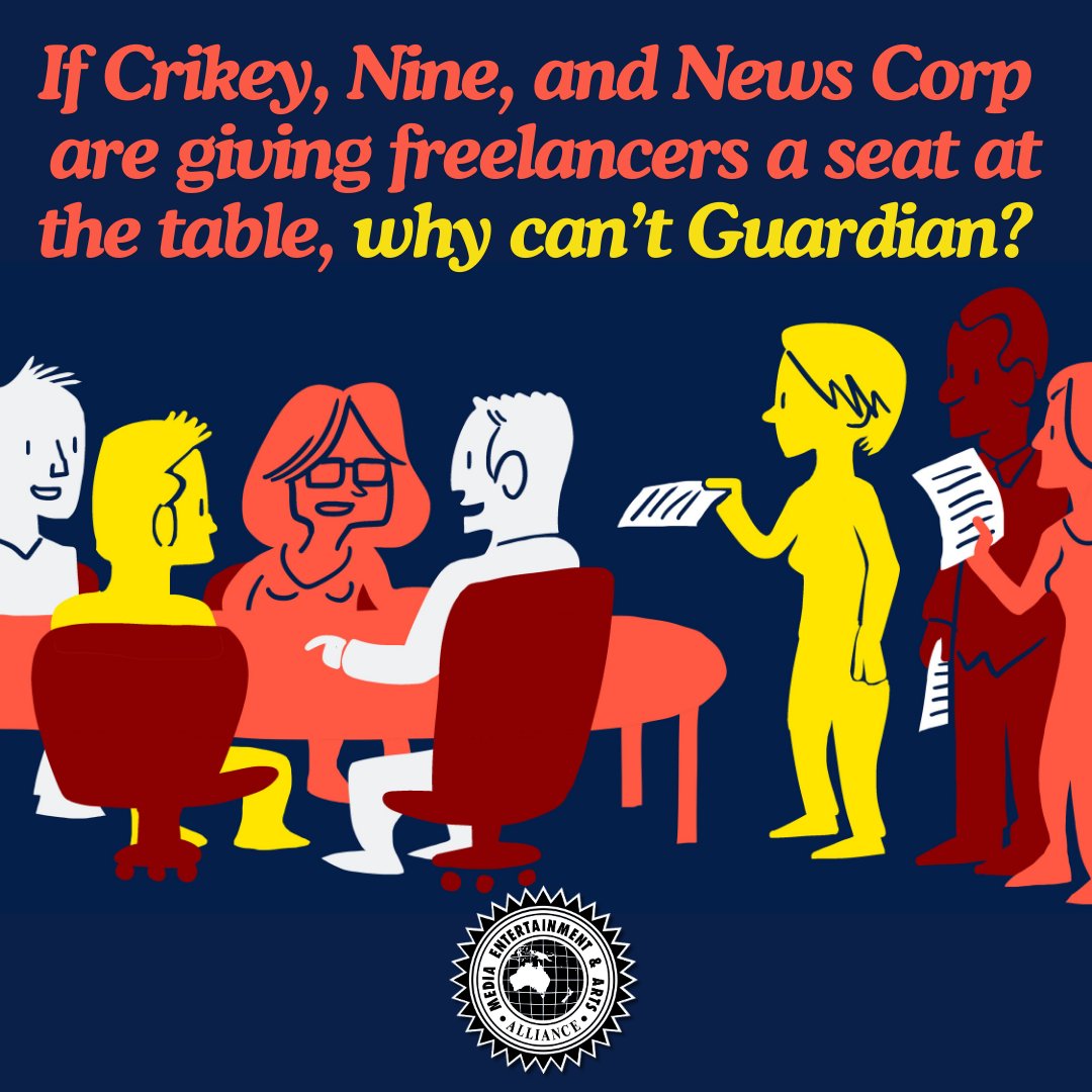 I worked at the Guardian for more than two years as a freelancer and a casual. I support its mission and wish to see it thrive in the future.

I also wish to see the freelancers it employs thriving, so I support <a href="/withMEAA/">MEAA</a>'s campaign to get them to the negotiating table.