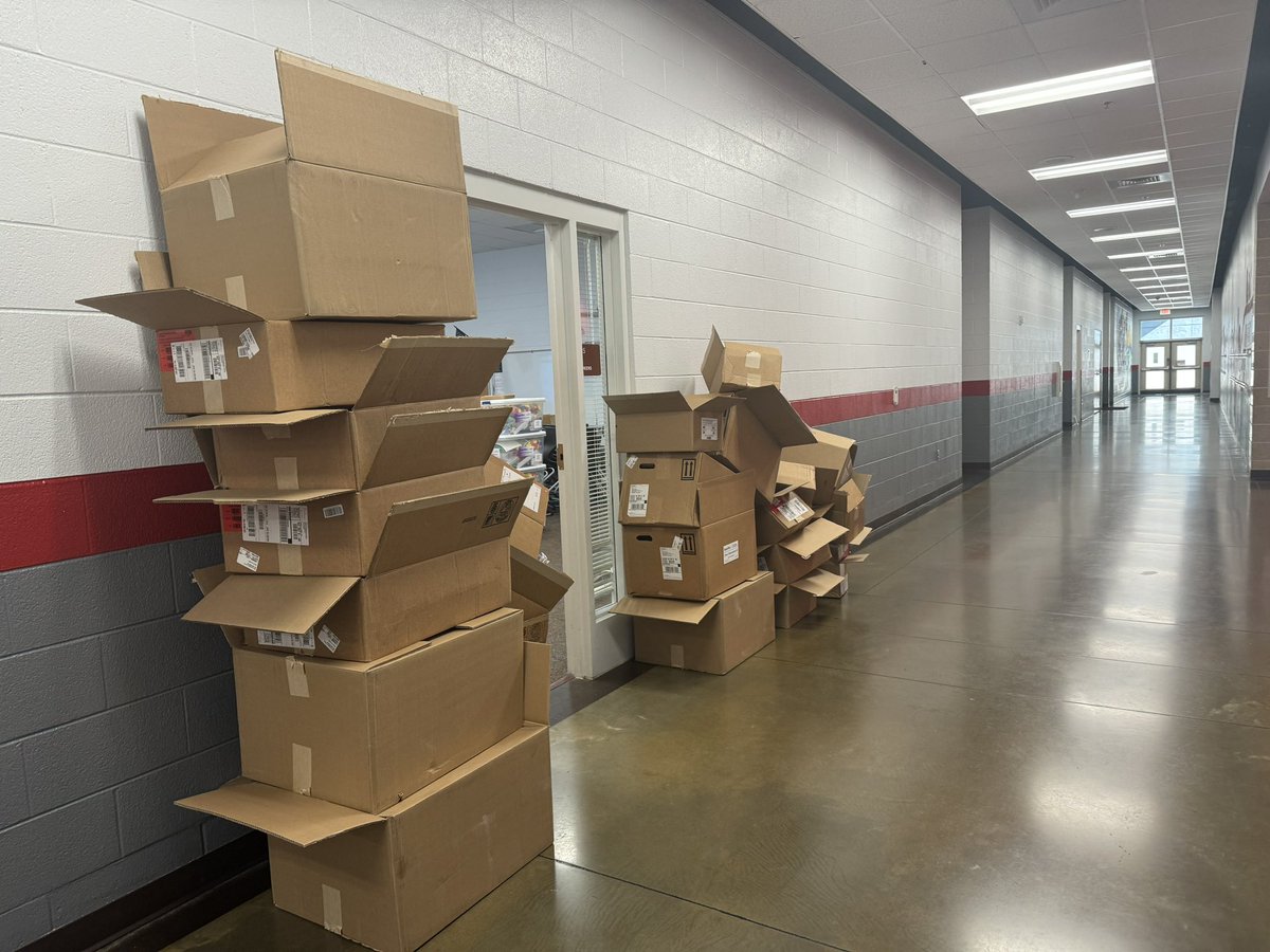 Unloading so many boxes today!