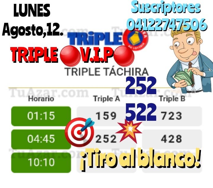 lotohipico's tweet photo. A COBRARR SUSCRIPTORES...
+58 4122747576.
#Lotería #azar
#Lottoactivo #LaGranjita
#laricachona #laruca
#tripledorado #Zulia #Chance
#Tachira #Caracas #TripleCaliente #TrioActivo
#TripleDorado #Terminalito https://t.co/q7BRGYxCcd