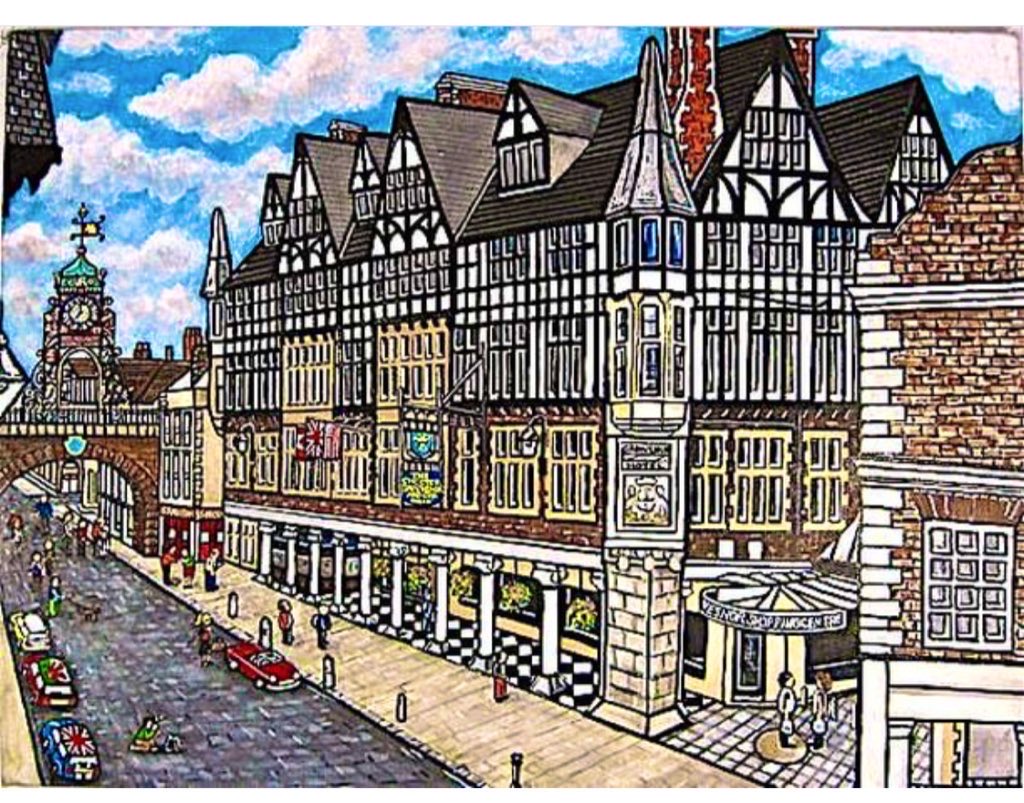 memesbyky's tweet photo. Chester, England 🏴󠁧󠁢󠁥󠁮󠁧󠁿 The Rows. https://t.co/G4qwiJMfC7