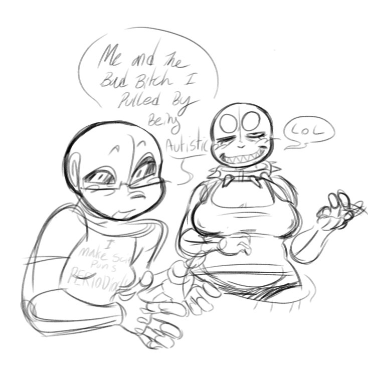 PUPP0CCINO's tweet image. Sci and the bad bitch he pulled by being autistic (the bad bitch is also autistic) 
#scifell #underfell #sciencesans #undertale #utau #utmv