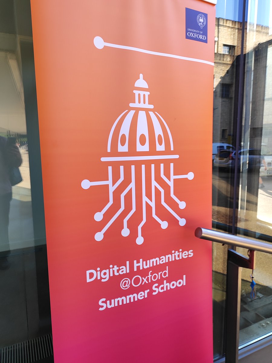 I had been dreaming with the possibility of attending the Digital Humanities at Oxford Summer School since I first heard about it a few years ago. This morning, I entered the building where the event is taking place with a mixture of trepidation and awe. #DHOxSS2024 #DHOxSS