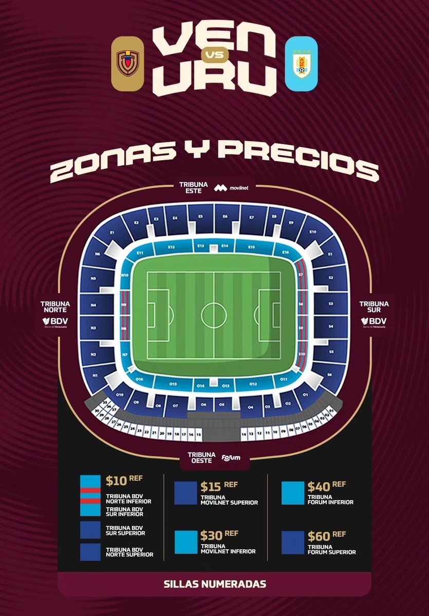 ElPortalDSOfc's tweet photo. Ya Disponible las entradas del Venezuela vs Uruguay en Maturín el 10 de Septiembre https://t.co/vuuGIeRliJ