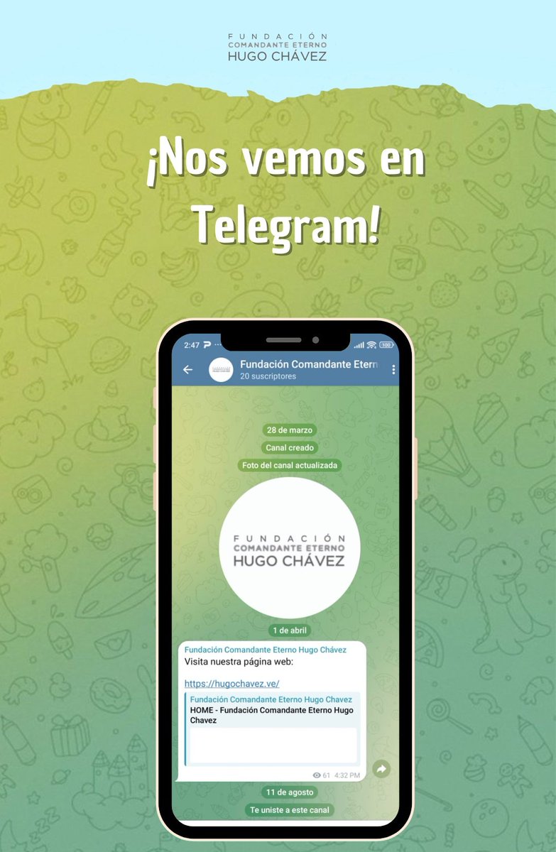 Nos vemos en Telegram 😉
t.me/FundacionCEHug…