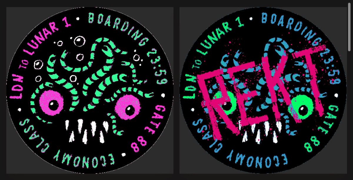 CryptoTaxGuyETH's tweet photo. Thrilled to have now added both the original POAP and its REKT variation (1/13) to the vault. 

A bit of @XCOPYART history. 

Thank you to @jediwolf for yet another smooth trade. 

XCOPY &amp; Frens vault: https://t.co/QlvIHqtjbm https://t.co/ZvXy4xPhSo