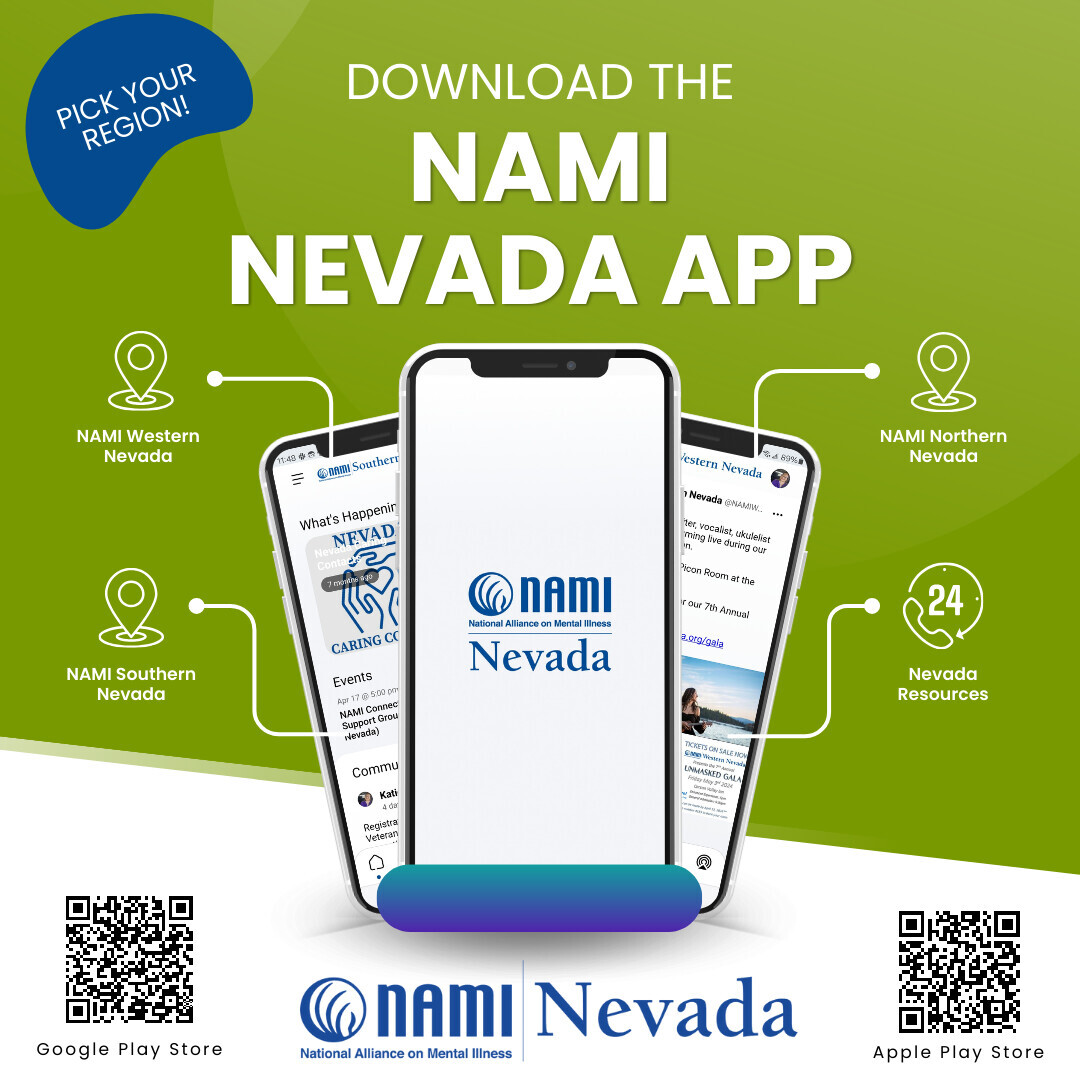 Get mental health resources at your fingertips with the free NAMI NV app! Available to all Nevadans. Once you download it, you can select NAMI SNV, along with your unique needs, and the content will be tailored to you.
Give it a try
#mentalhealthapp #freeresource #stigmafree