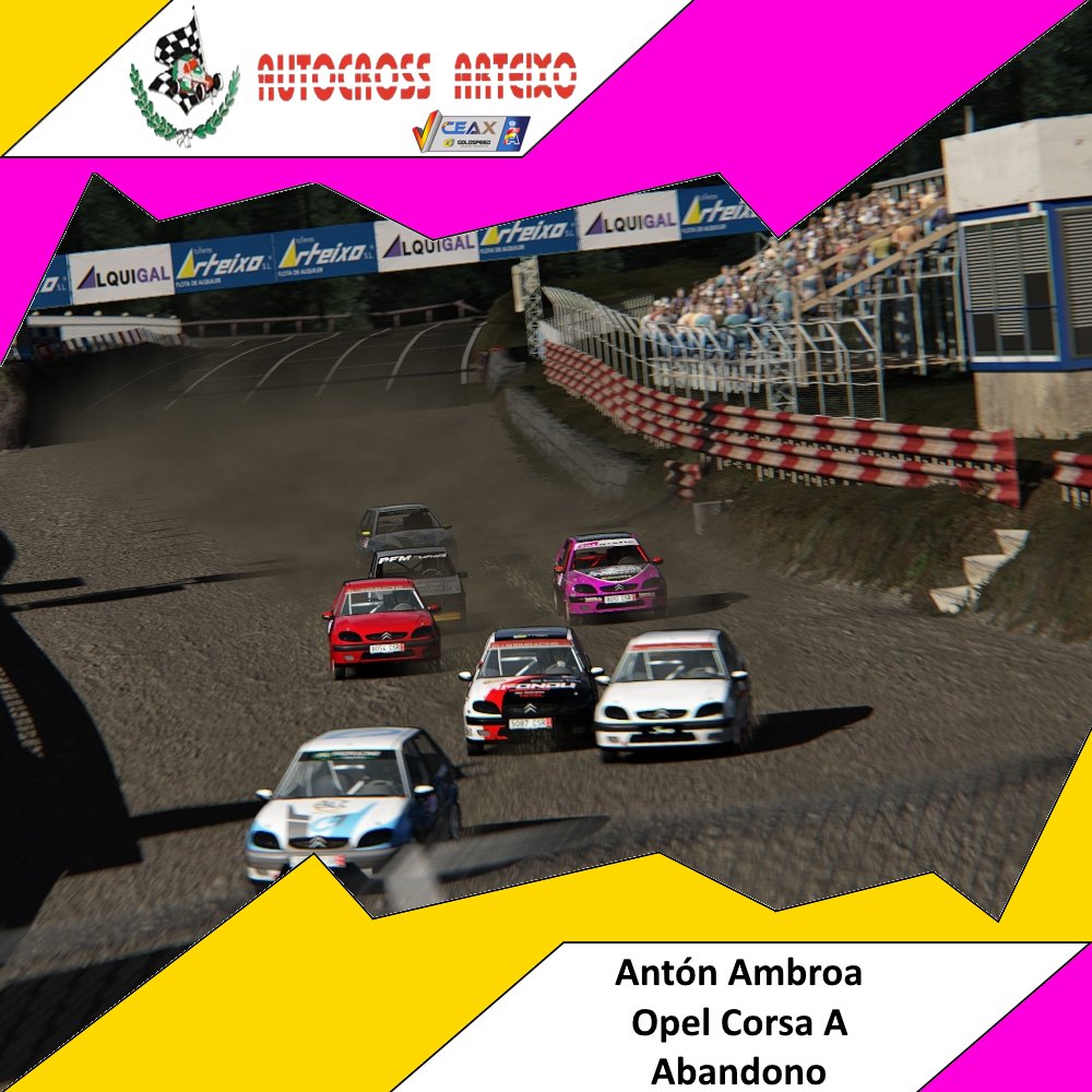 La pasada semana volvíamos a correr en casa, esta vez debutando en el Autocross de Arteixo.
Llegábamos a la penúltima prueba del CEAX Virtual 2024 a modo de test y con ganas de disfrutar del circuito Jose Ramón Losada en dicha prueba.
Mas info en instagram <a href="/tonyambroa/">Antón Ambroa</a>